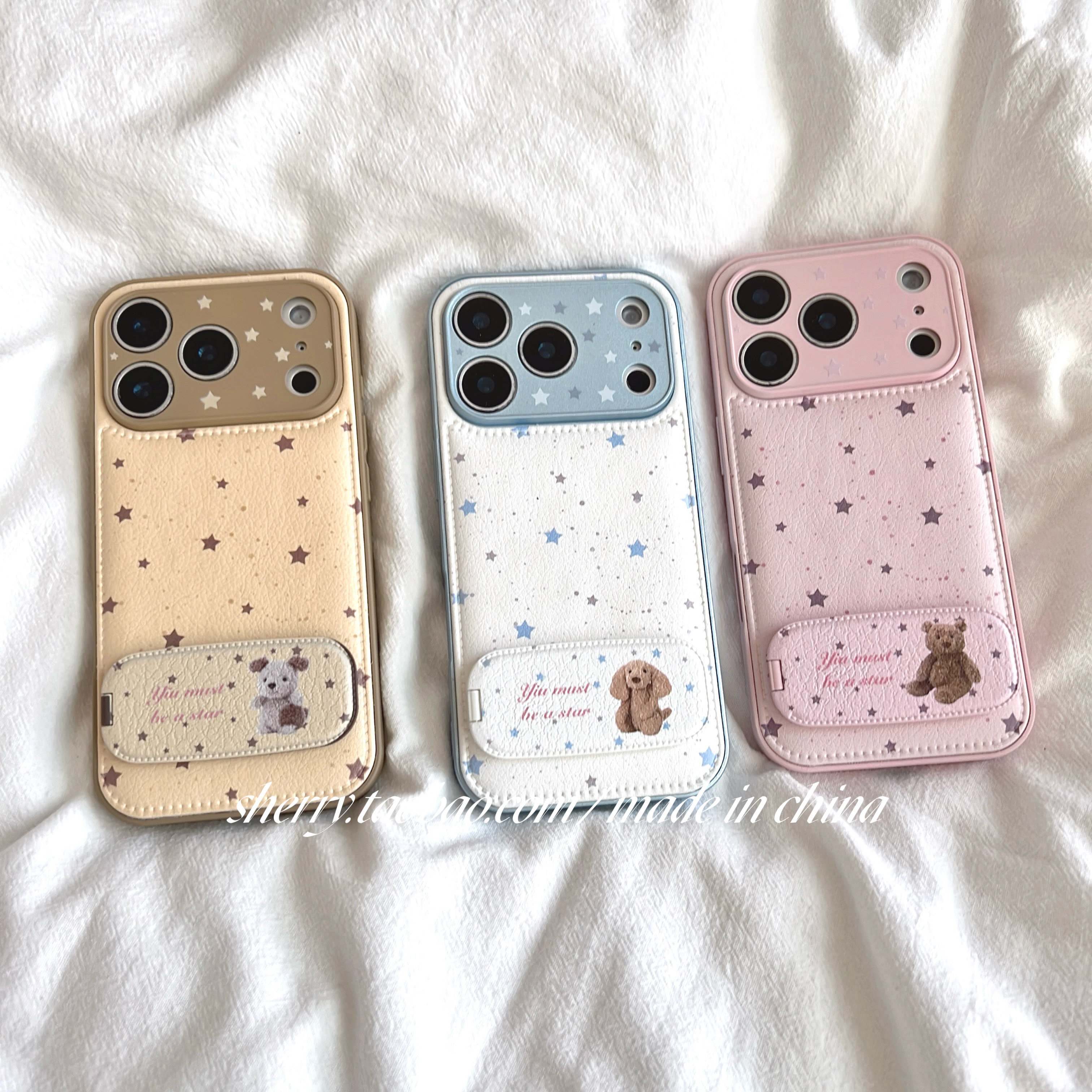 SHERRY*ins风满屏星星小动物支架适用于苹果17ProMax手机壳iPhone16Pro小众少女心15简约14小清新卡通可爱,3C数码配件,手机保护套/壳,淘宝优惠券,粉丝福利购,淘宝优惠卷