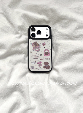 SHERRY*ins风肤感磨砂购物车卷毛狗狗适用于苹果17ProMax手机壳iPhone16Pro小众少女心15简约14清新卡通可爱