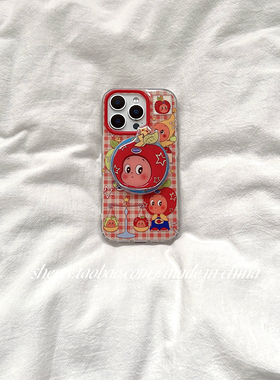 SHERRY*ins红色格子天平星星磁吸可爱适用于苹果17ProMax手机壳iPhone16Pro小众少女心15简约14清新13卡通