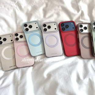 SHERRY 极简 ins风高级感纯色哑光质感磁吸适用于苹果17ProMax手机壳iPhone16Pro小众少女心15简约14清新个性