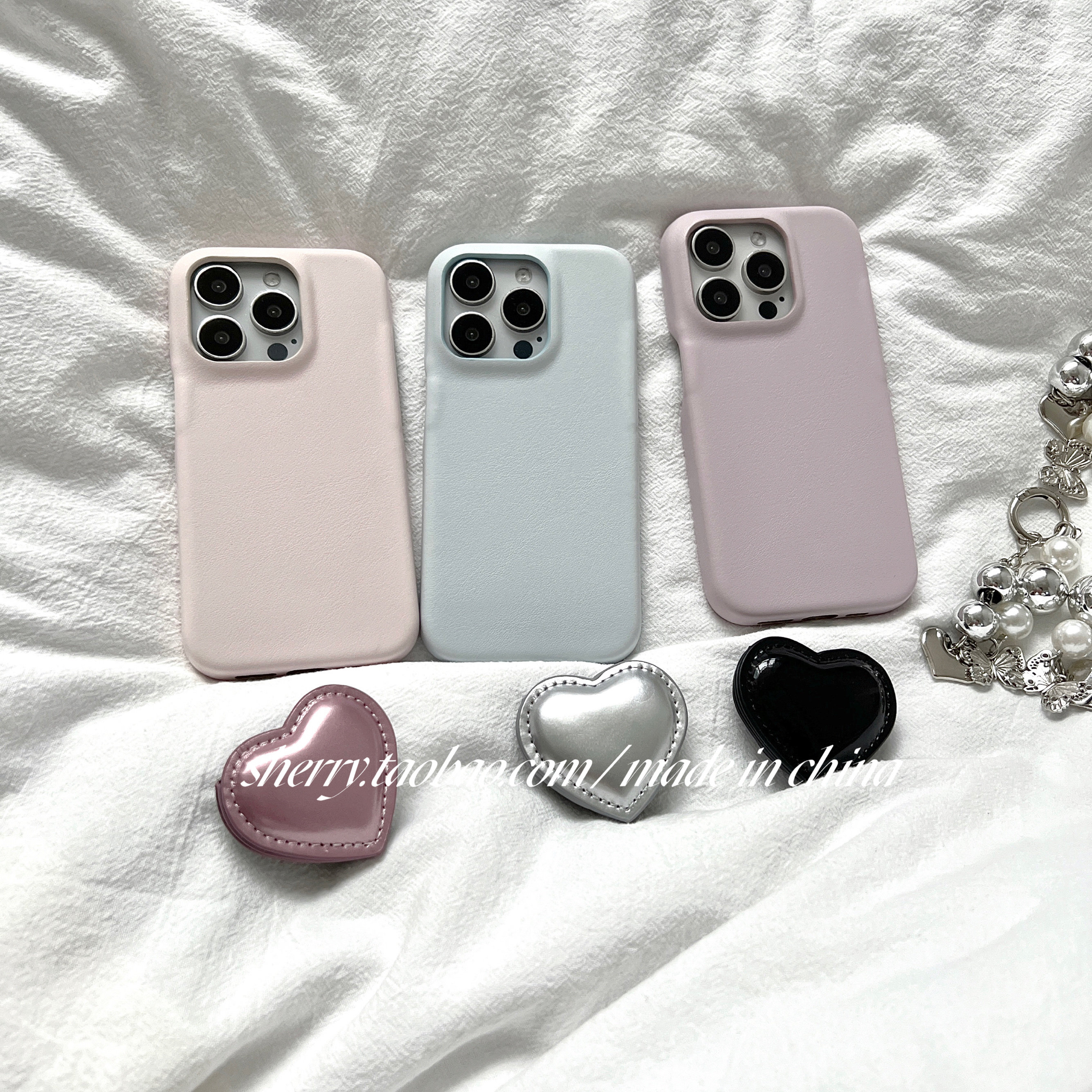 SHERRY*ins高级感温柔纯色莫兰迪色皮质适用于苹果17ProMax手机壳iPhone16Pro小众15少女心14简约清新13甜美,3C数码配件,手机保护套/壳,淘宝优惠券,粉丝福利购,淘宝优惠卷