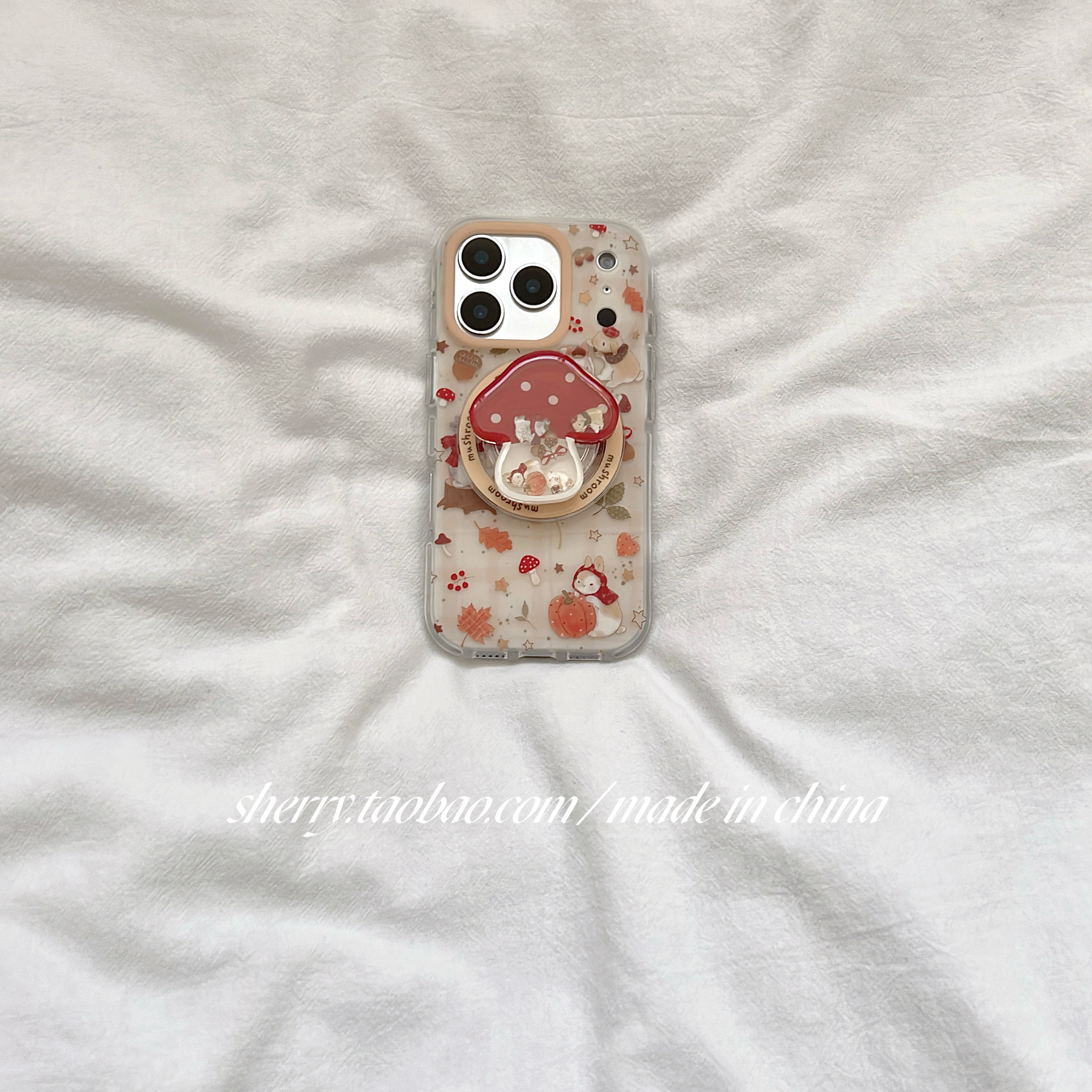 SHERRY*ins风秋冬枫叶蘑菇兔子磁吸适用于苹果17ProMax手机壳iPhone16Pro小众少女心15简约14小清新卡通可爱