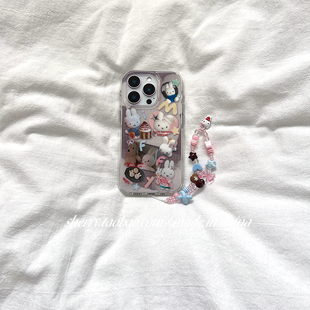 ins风古早像素可爱玩偶兔子适用于苹果17ProMax手机壳iPhone16Pro小众少女心15简约14清新13卡通夏日 SHERRY