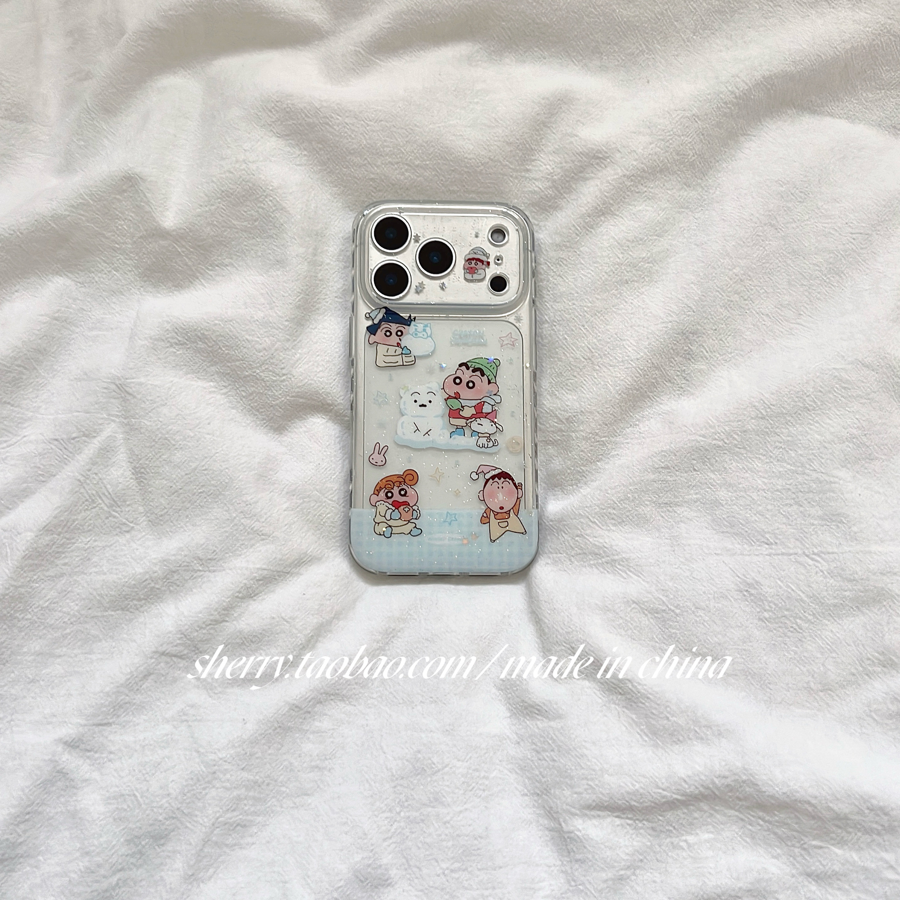 SHERRY*ins风冬日雪地堆雪人蜡笔小新适用于苹果17ProMax手机壳iPhone16Pro小众少女心15简约14清新卡通可爱,3C数码配件,手机保护套/壳,淘宝优惠券,粉丝福利购,淘宝优惠卷