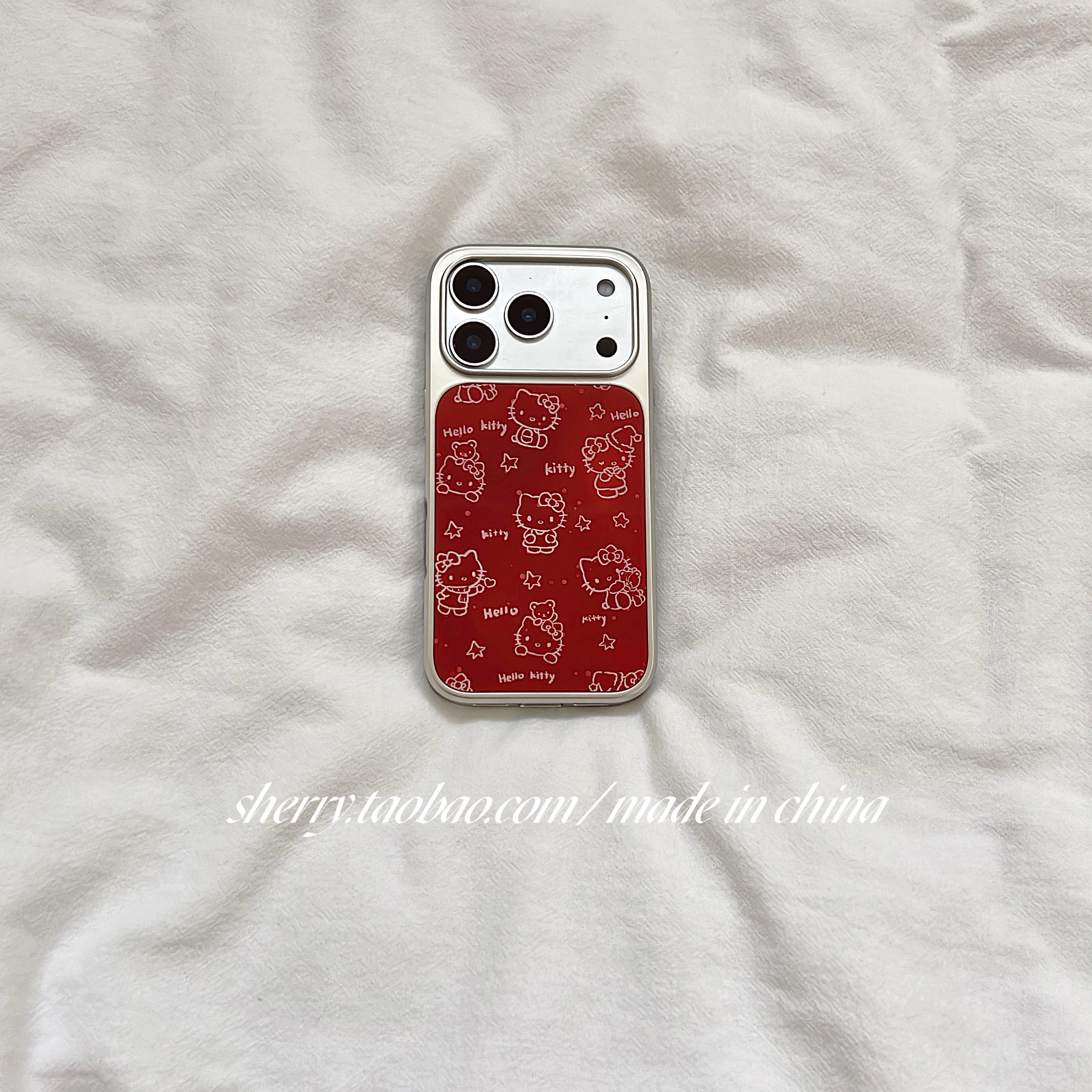 SHERRY*ins风新年红色线条猫适用于苹果17ProMax手机壳iPhone16Pro小众少女心15简约14小清新卡通可爱高级,3C数码配件,手机保护套/壳,淘宝优惠券,粉丝福利购,淘宝优惠卷