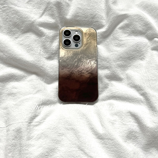 ins高级感复古双层咖啡色渐变晕染适用于苹果17ProMax手机壳iPhone16Pro小众15少女心14简约13夏日潮 SHERRY