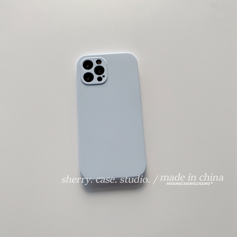 简约小众纯色云蓝硅胶手机壳