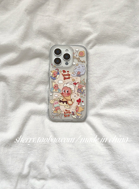 SHERRY*ins可爱半透肤感厨师小人插画适用于苹果17ProMax手机壳iPhone16Pro小众少女心15简约14小清新13卡通