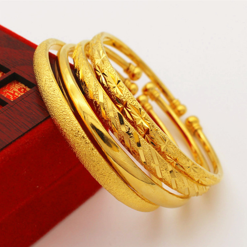 泰国3d硬金正品新款首饰 久不掉色999新娘结婚饰品越南沙金手镯女