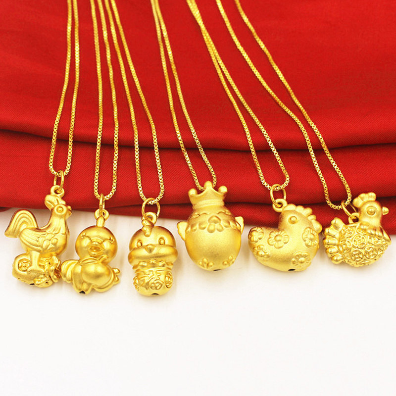 首饰仿真黄金镀金久不掉色24k 999生肖鸡宝宝越南 沙金吊坠项链女在类目 饰品/流行首饰/时尚饰品新, 项链中 - 来自Buy2taobao.com提供专业的淘宝代购服务