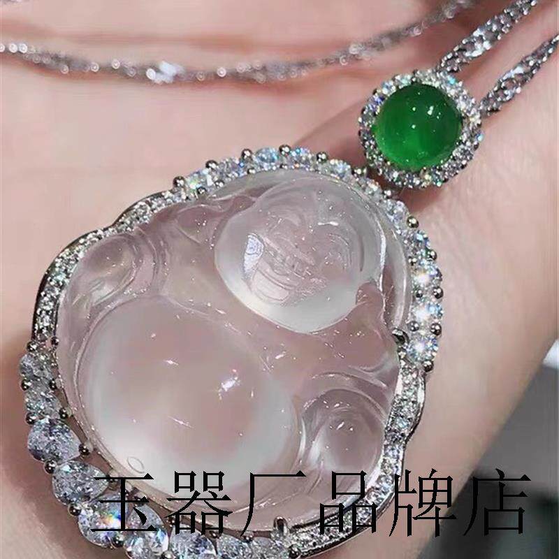 正生精选纯银饰轻奢小众设计白玉髓玉佛项链送女友饰品时尚气质款