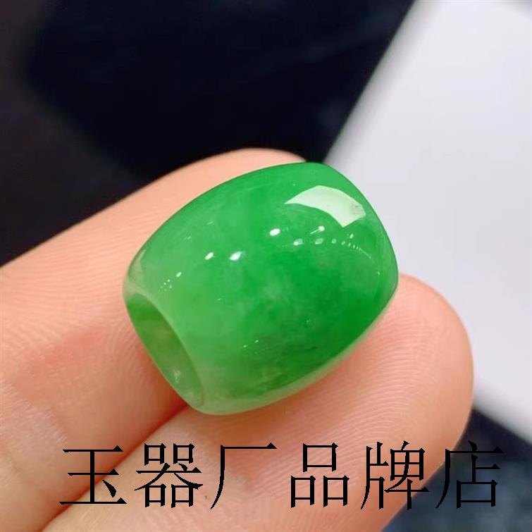 冰阳绿翡翠色珠子冰糯种飘绿花路路通吊坠多彩挂件转运珠锁骨项链