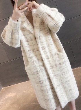 外穿新款秋冬季中长款妈妈外套针织宽松女装加厚开衫大码毛衣短款