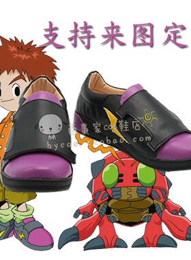 数码宝贝 光子郎 cosplay鞋 COS鞋来图定做 编号F36 130417