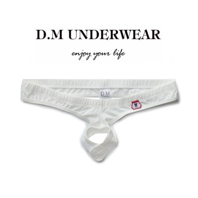 D.M男低腰性感镂空粘贴丁字裤