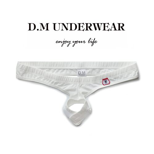 D.M男低腰性感镂空粘贴丁字裤