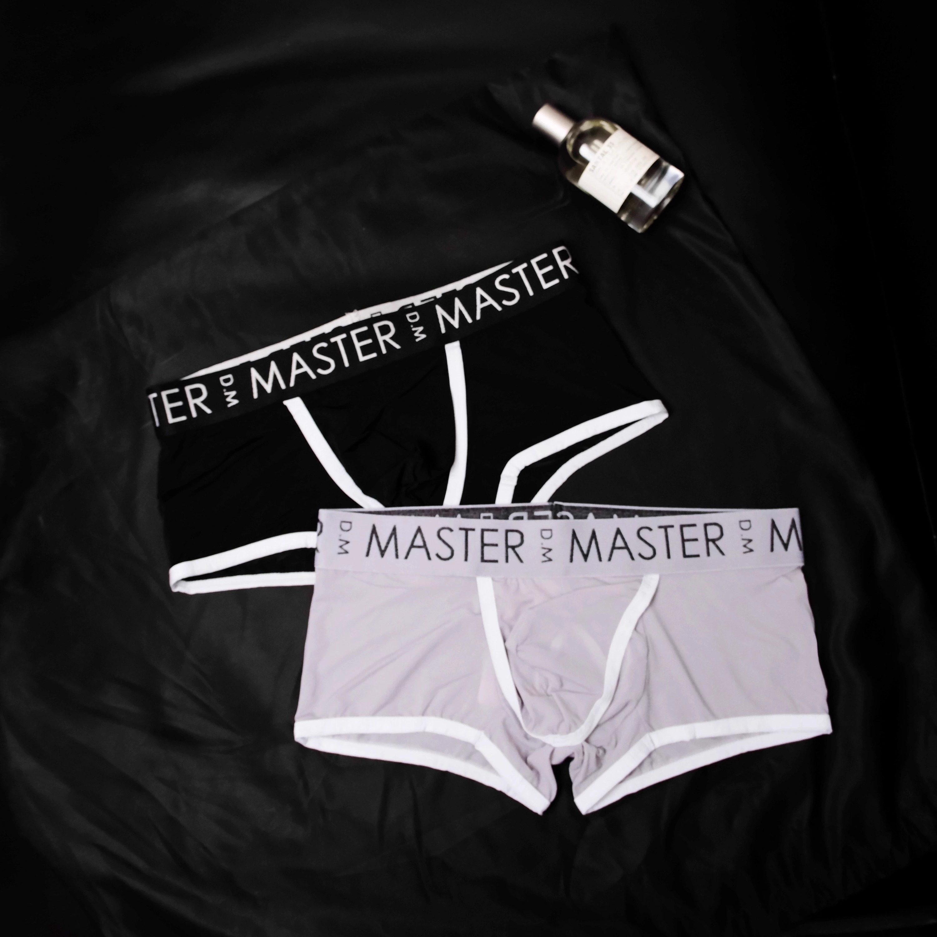 D.M男内裤 低腰性感纯色轻薄透气冰丝速干平角裤枪蛋分离个性四角