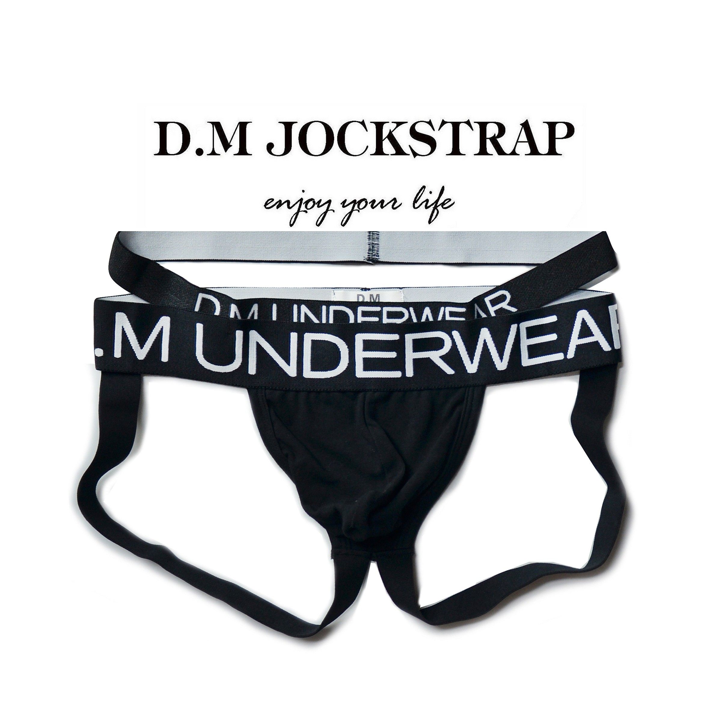 D.M男内裤性感低腰双带宽腰字母个性提臀诱惑情趣双丁裤潮丁字裤