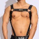 D.M男内裤 情趣诱惑丁字潮性感性感吊环吊带肩带纽扣可拆卸皮质PU