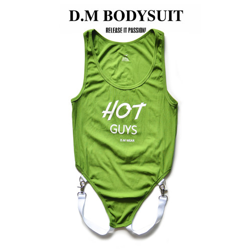 D.M男连体裤 性感个性丁字裤双丁带扣紧身塑身衣情趣莫代尔肌肉