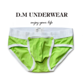 D.M男内裤 低腰性感纯色三角棉质激凸青年运动纽扣欧美个性 可拆卸