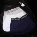 D.M男内裤青年阿罗裤 低腰性感家居短裤宽松大码四角睡裤棉字母