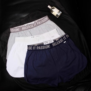 四角睡裤 D.M男内裤 宽松大码 低腰性感家居短裤 棉字母 青年阿罗裤