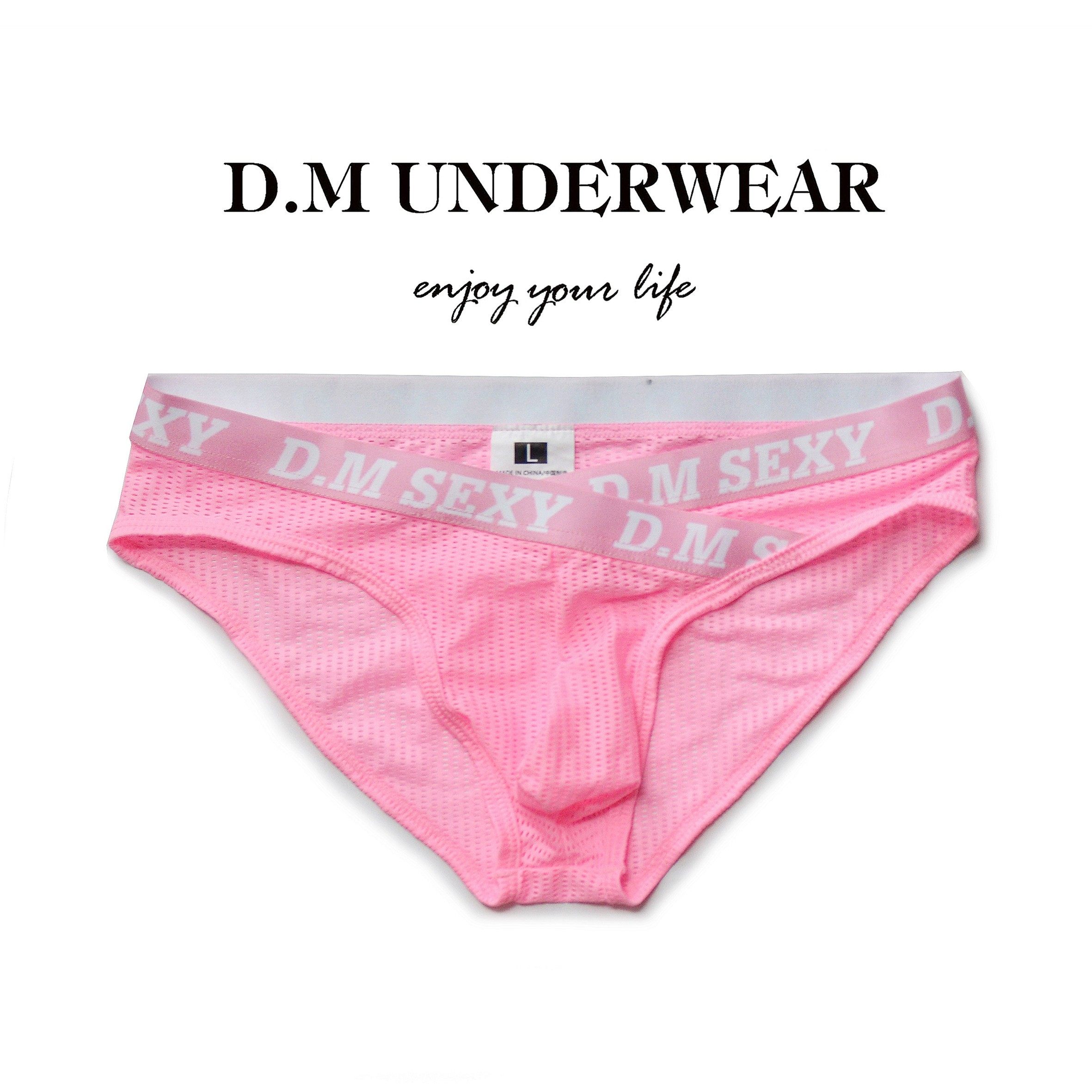 D.M男士内裤低腰性感字母运动透气夏季网眼三角裤锦纶纯色情趣,女士内衣/男士内衣/家居服,男三角内裤,淘宝优惠券,粉丝福利购,淘宝优惠卷