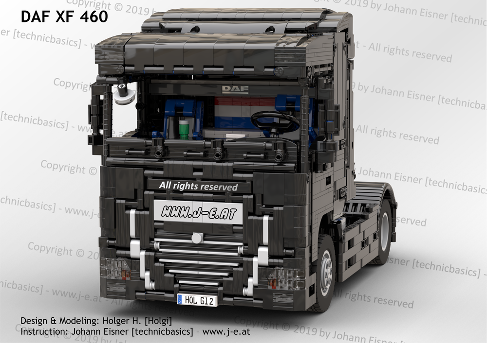乐高科技 moc零件包 daf xf 460 卡车 拖头 重卡 遥控模型 可改色