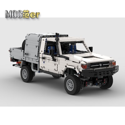 乐高科技 MOC零件包 丰田 陆地巡洋舰 79 越野车 SUV 遥控模型