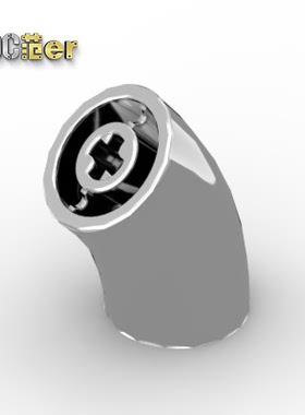 LEGO 乐高配件 65473 电镀银 圆弧形 连接件 涡轮 全新