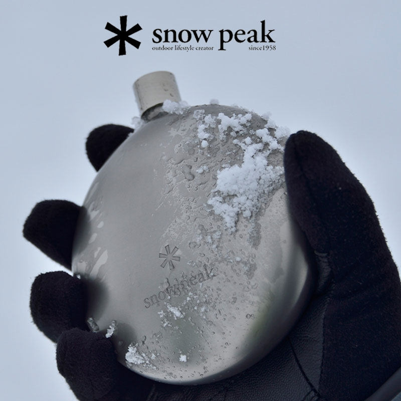 snowpeak雪峰钛金属随身壶圆形酒壶方形随身瓶T-012/013/015