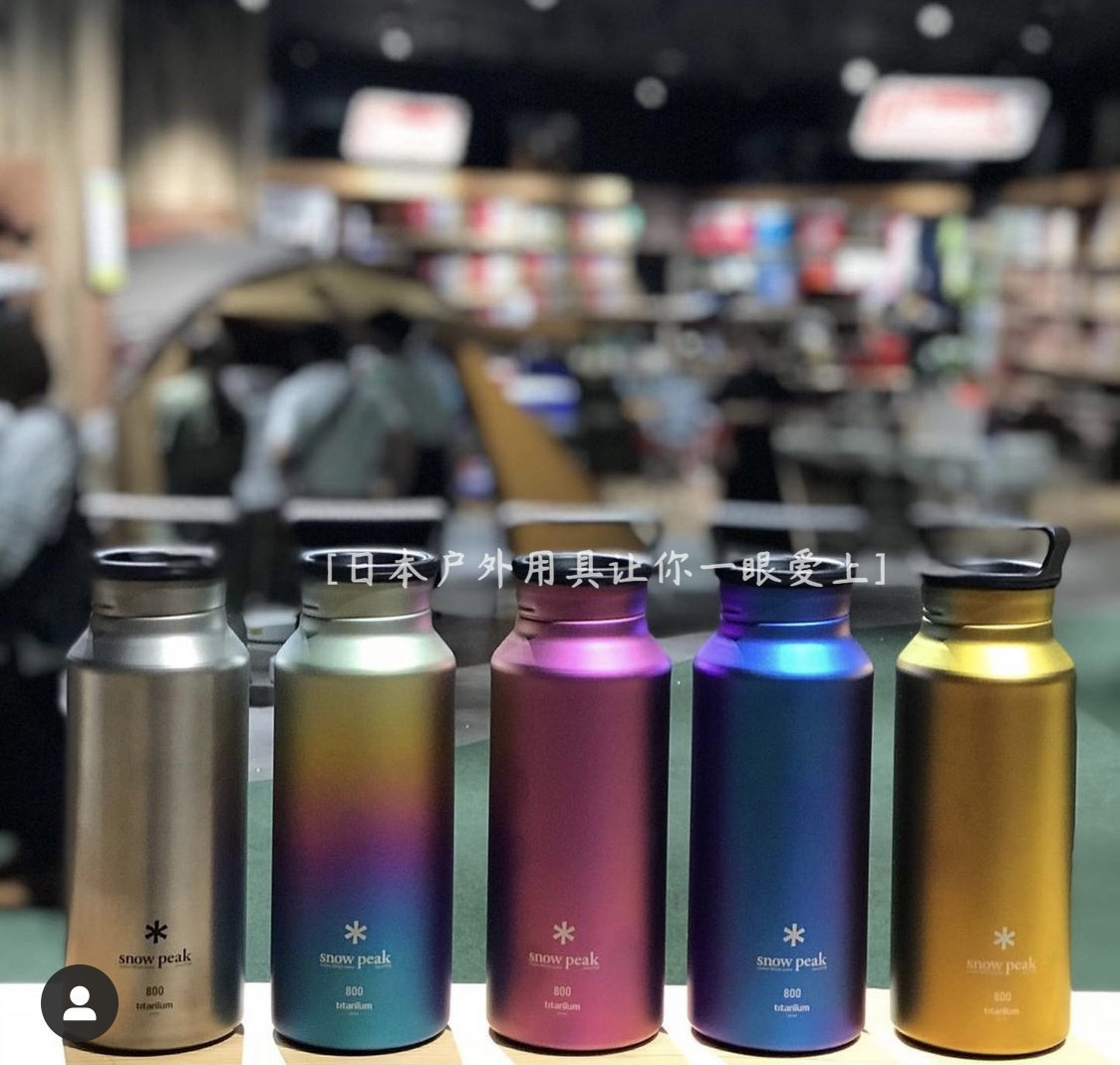 现货 雪峰 Snow Peak 户外露营钛制水桶杯 TW-8002021新款 彩虹杯