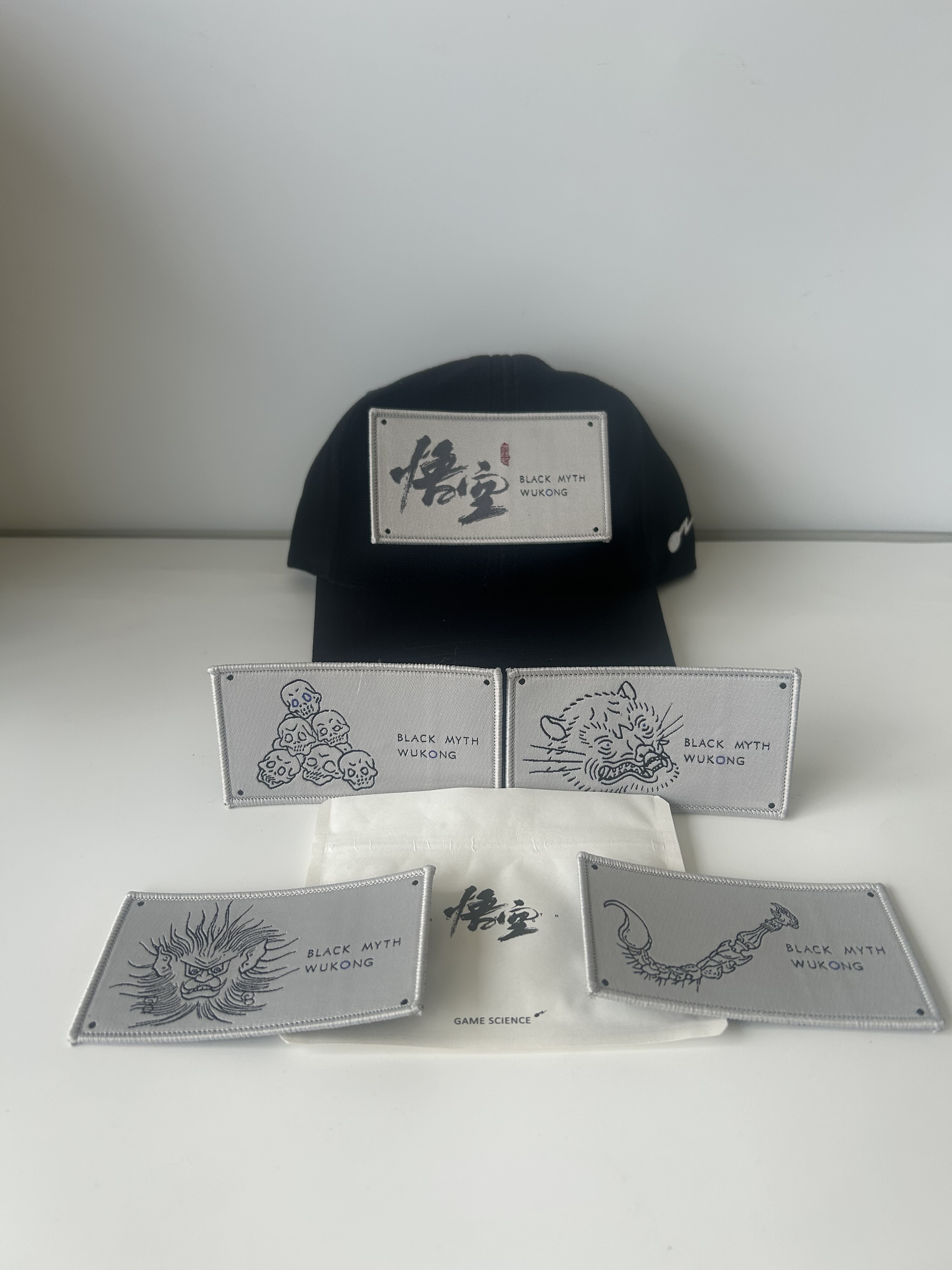 全新正品 黑神话 悟空 帽子 黑猴 鸭舌帽+帽帖5个 实物现货仅一套