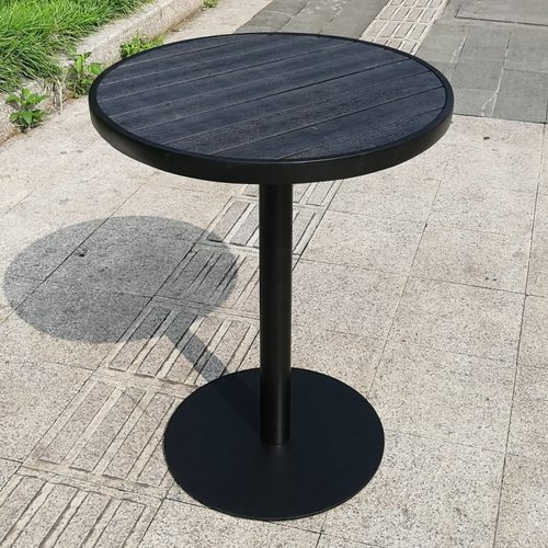 外摆防晒咖啡奶茶店圆桌防腐塑木