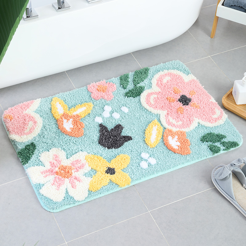 花儿与少女卫浴吸水地垫防滑门垫