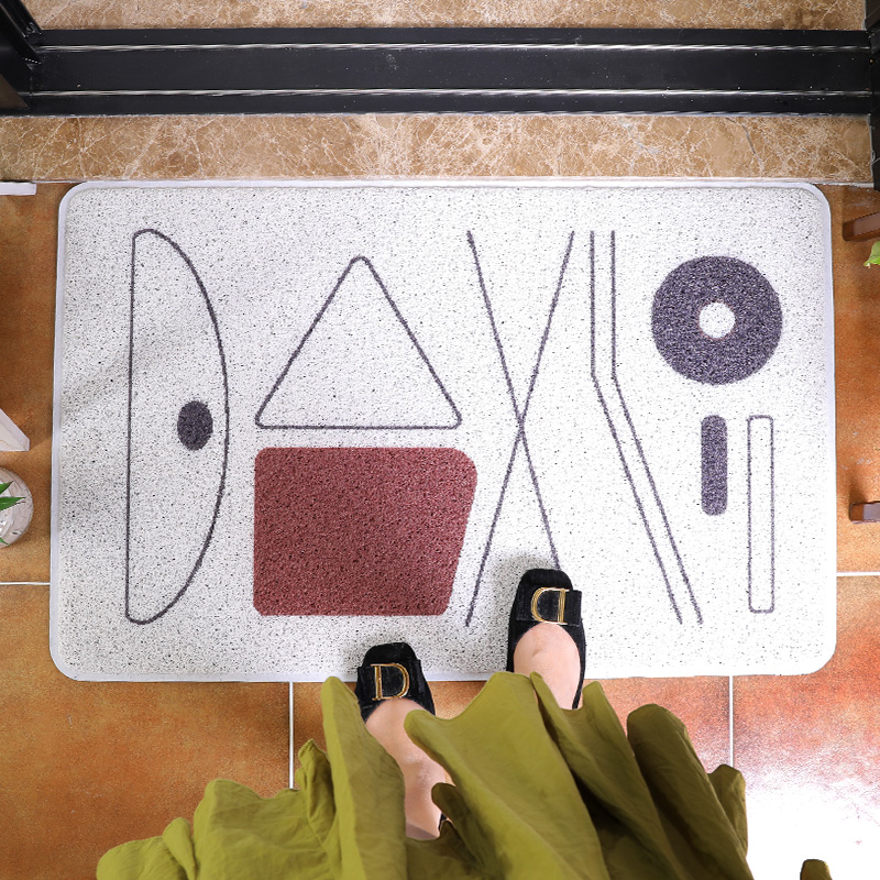 高弹拉丝入户地垫免洗可可苏打