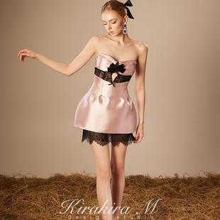 饰抹胸裙 珠光粉镂空蝴蝶结装 KirakiraM Wonderlust