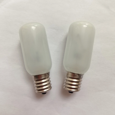 磨砂E16螺口灯泡管状E17 220V110V24V40仪器指示灯日系螺纹台灯泡