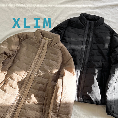 XLIM两色拼接肌理感立领棉服夹克