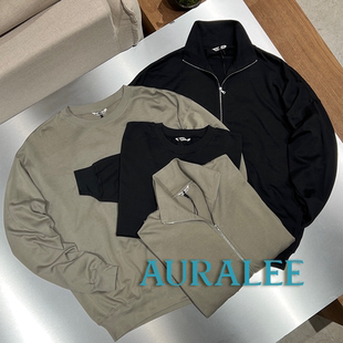 AURALEE授权 日本制 两色极简风超长匹马棉绒感轻透卫衣 SURGIR