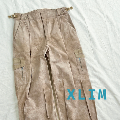 XLIM绒面皮革户外风直筒休闲裤