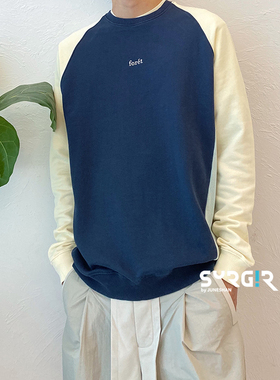 3折 SURGIR北欧品牌 foret 清新马卡龙拼色运动宽松卫衣 男女同款