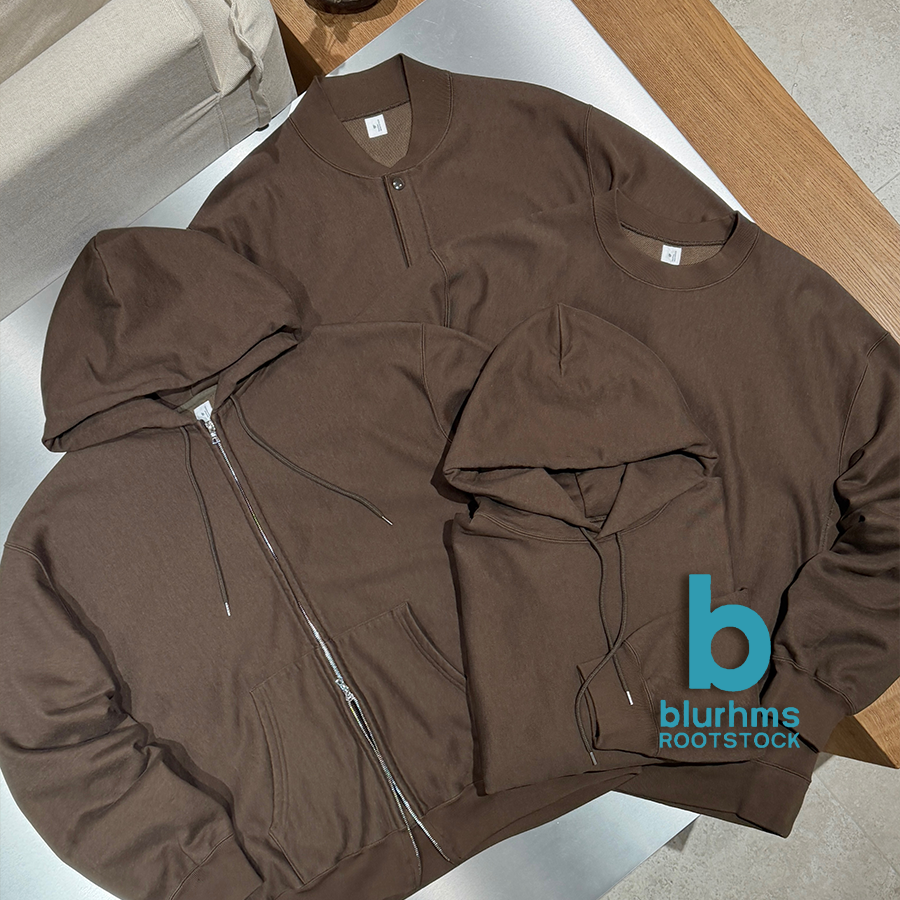 blurhms ROOTSTOCK官方授权 日本制 苔藓棕简约水洗棉质抓绒卫衣