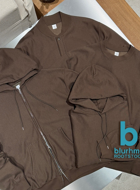 blurhms ROOTSTOCK官方授权 日本制 苔藓棕简约水洗棉质抓绒卫衣