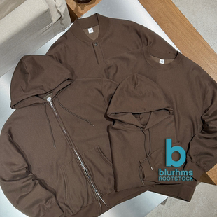 blurhms ROOTSTOCK官方授权 日本制 苔藓棕简约水洗棉质抓绒卫衣