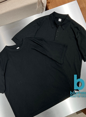 blurhms ROOTSTOCK官方授权 日本制 黑色复古水洗短袖T恤&POLO衫