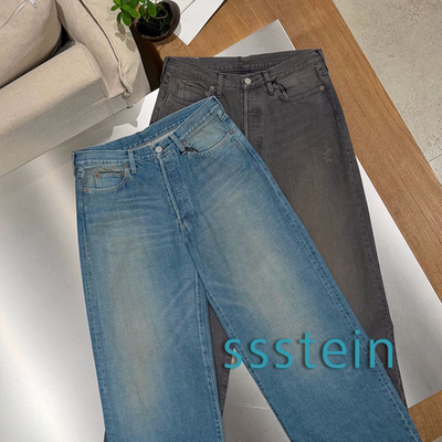 ssstein品牌官方授权 26SS 日本制 两色复古水洗宽松牛仔长裤