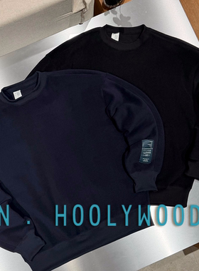 N.HOOLYWOOD EXCHANGE SERVICE军事线 日产 两色圆领套头卫衣