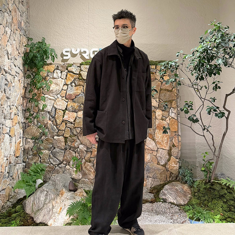 YOKO SAKAMOTO授权 日本制  高支超细汉麻衬衫夹克外套/休闲长裤